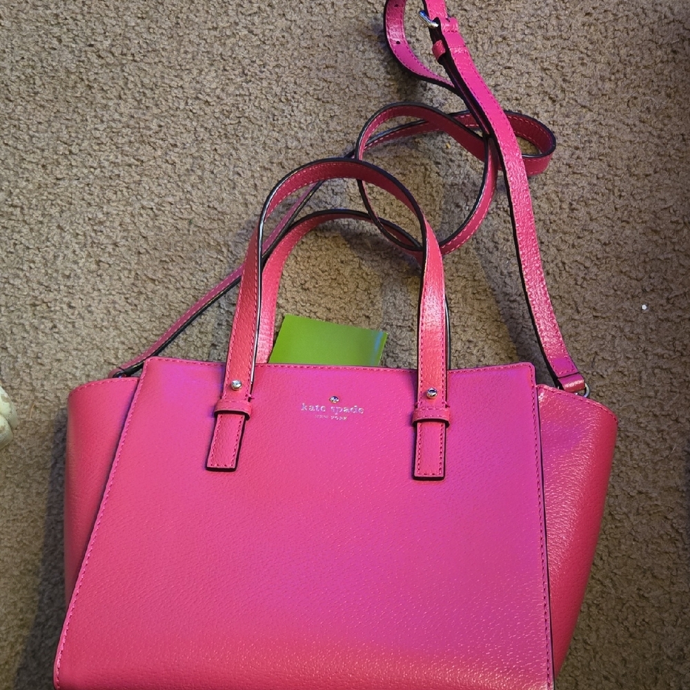 Pink Kate Spade New York Grand Street Small Hayden satchel saffiano Leather